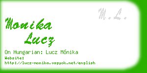 monika lucz business card